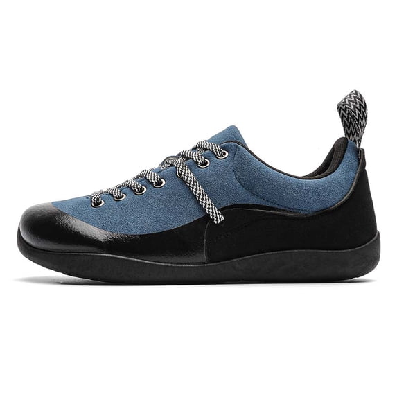 Men's Blue and Black Outdoor Casual Sneakers, Breathable Comfort Walking Shoes