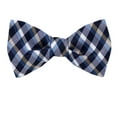 thumbnail image 1 of Men's Blue and Navy Silk Self Tie Bowtie Tie Yourself Bow Ties, 1 of 2