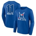 thumbnail image 1 of Men's Bo Bichette Royal Toronto Blue Jays Name & Number Fastball Long Sleeve T-Shirt, 1 of 3