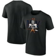 thumbnail image 1 of Men's Bo Nix Black Denver Broncos Humble Shadow Player Graphic T-Shirt, 1 of 4