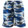 thumbnail image 1 of Men's Board Shorts Sport Beach Swimwear Bathing Suit Slim Fit Trunks (32, #20 Navy Palms), 1 of 3