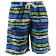 thumbnail image 1 of Men's Board Shorts Sport Beach Swimwear Bathing Suit Slim Fit Trunks (34, #17 Grungy Stripes), 1 of 3