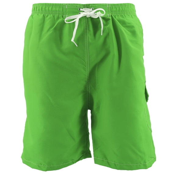Men's Board Shorts Sport Beach Swimwear Bathing Suit Slim Fit Trunks (36, #10 Lime Green)