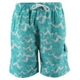 thumbnail image 1 of Men's Board Shorts Sport Beach Swimwear Bathing Suit Slim Fit Trunks (36, #26 Turquoise Wings), 1 of 3