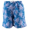 thumbnail image 1 of Men's Board Shorts Sport Beach Swimwear Bathing Suit Slim Fit Trunks (36, #3 Lilac Palms), 1 of 3
