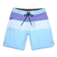 thumbnail image 1 of Men's Board Shorts Striped Color Block Standard Surfsilk Tijuana 19 Casual Boardshort Swim Trunk with Pockets, 1 of 3