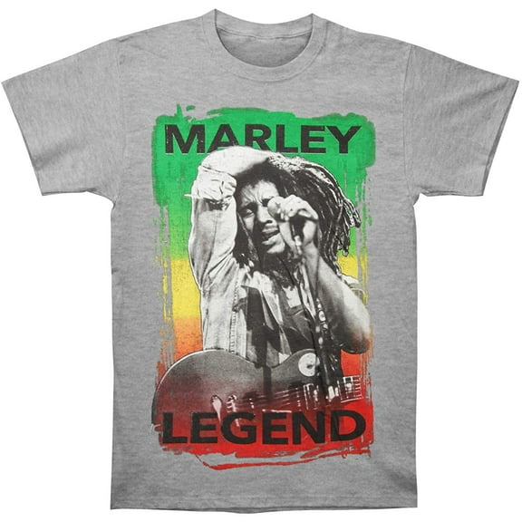 Men's Bob Marley Legacy Bars T-shirt Large Black
