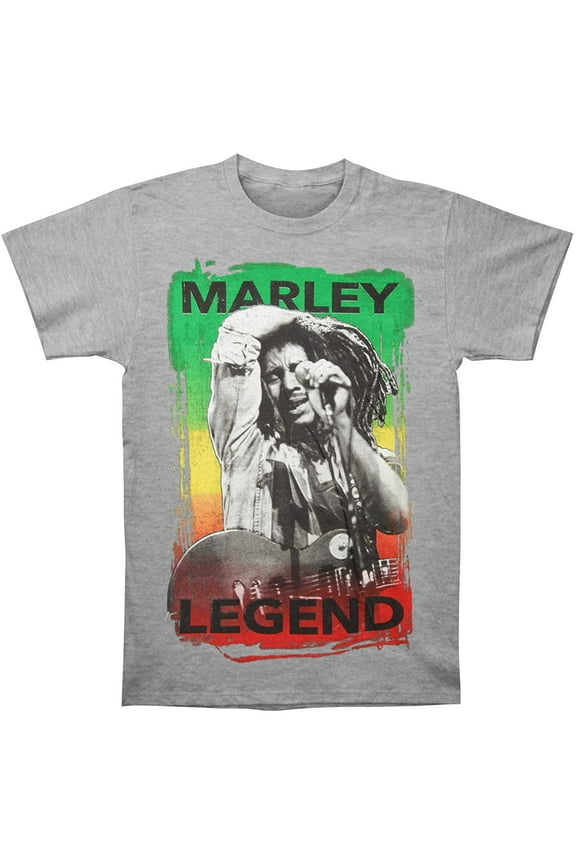 Men's Bob Marley Legacy Bars T-shirt Large Black