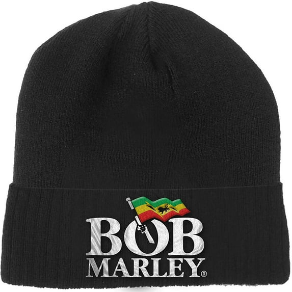 Men's Bob Marley Logo Beanie Black