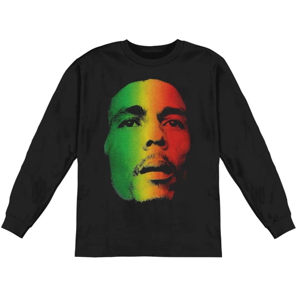 Men's Bob Marley Rasta Face Long Sleeve XX-Large Black