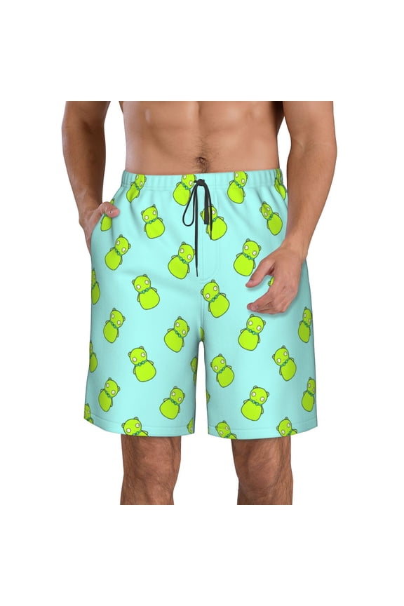 Men's Bob's Burgers Beach Shorts Hot Summer Swim Trunks Sports Running Bathing Suits with Mesh Lining