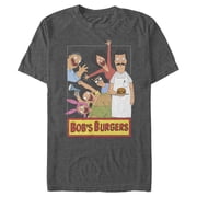 Mens Bobs Burgers Character Frame Graphic Tee Charcoal Heather X Large