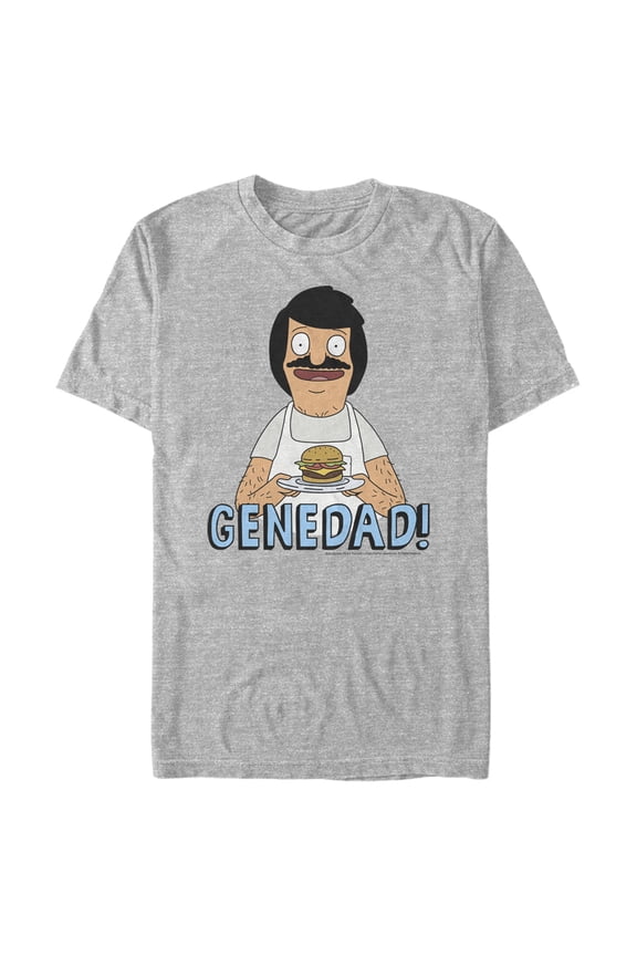 Men's Bob's Burgers Genedad Portrait Graphic Tee Athletic Heather 3X Large
