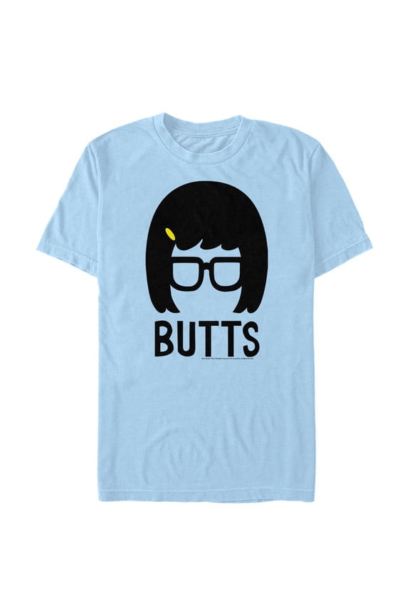 Men's Bob's Burgers Tina Butts Silhouette Graphic Tee Light Blue 2X Large