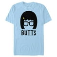 thumbnail image 1 of Men's Bob's Burgers Tina Butts Silhouette  Graphic Tee Light Blue Large, 1 of 3