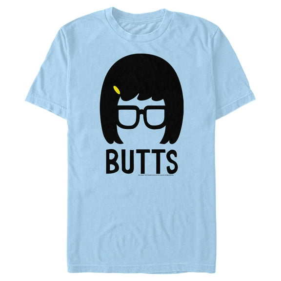 Men's Bob's Burgers Tina Butts Silhouette  Graphic Tee Light Blue Small