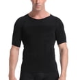 thumbnail image 1 of Men's Body Shaper Slimming Shirt Tummy Vest Thermal Compression Base Layer Slim Muscle Short Sleeve Shapewear, 1 of 5