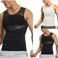 thumbnail image 1 of Men's Body Shaper Slimming Shirt Tummy Vest thermal Compression Base Layer Slim Muscle Tank Top Shapewear Size 3XL White, 1 of 6