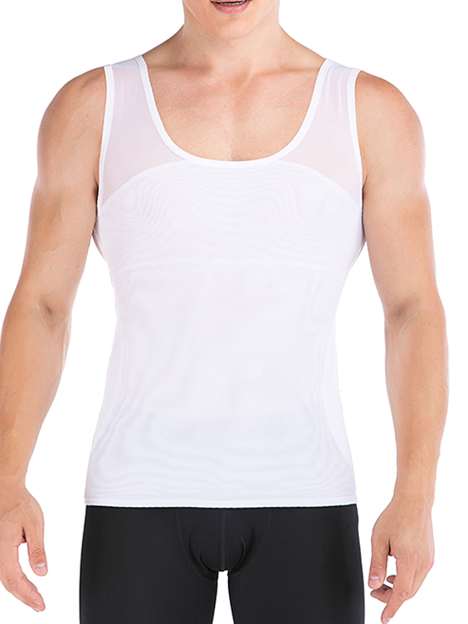 Men's Body Shaper Slimming Shirt Tummy Waist Vest Lose Weight Shirt