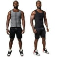 thumbnail image 1 of Men's Body Shaper Slimming Tummy Vest Thermal Compression Shirts Sleeveless Corset with Zipper for Weight Loss Hot Sweat Workout Tank Top, 1 of 7