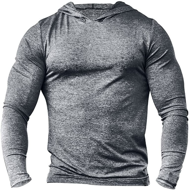 Men s Bodybuilding Tapered Slim Fit Sweatshirts Active Hoodies