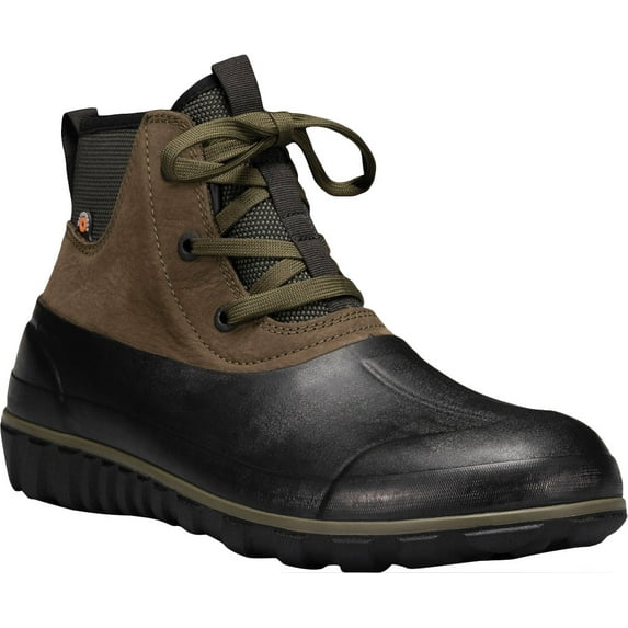 Men's Bogs Classic Casual Lace Waterproof Duck Boot Dark Green Rubber/Leather 13 M