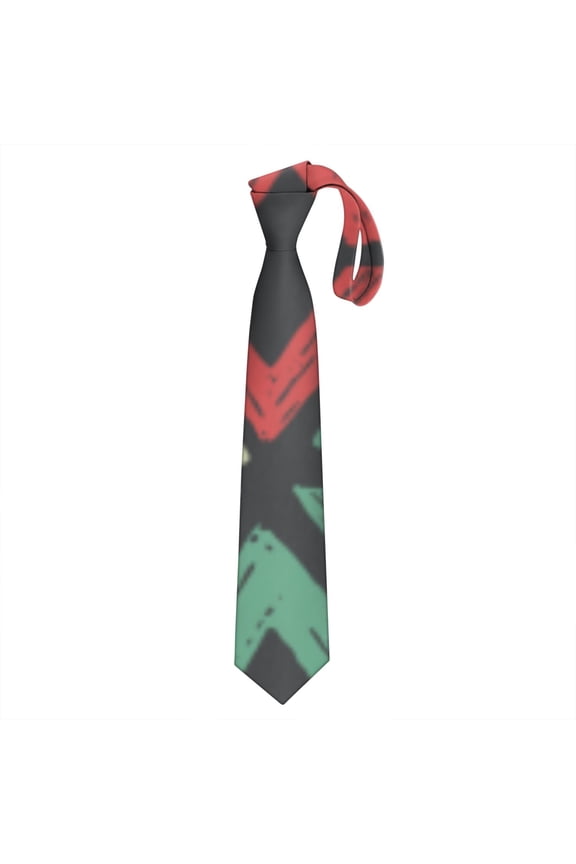 Men’s Bohemian Tie – Earthy Aesthetic, Polyester Necktie for Weddings & Casual Wear