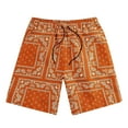 thumbnail image 1 of Men's Boho Drawstring Waist Paisley Print Summer Beach Shorts lounge shorts, 1 of 5