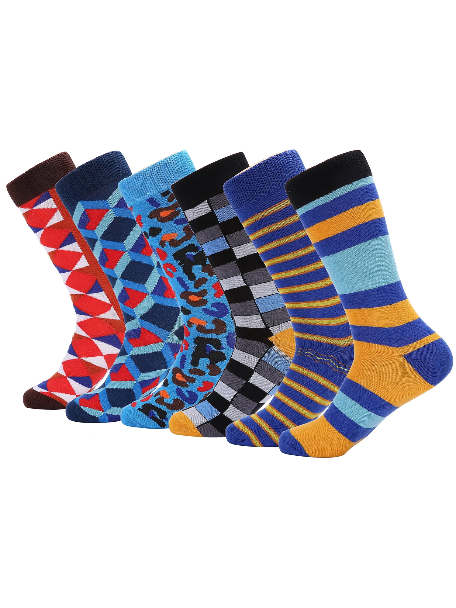 Mio Marino Men's Bold Designer Dress Socks 6 Pack, Size: 13-15