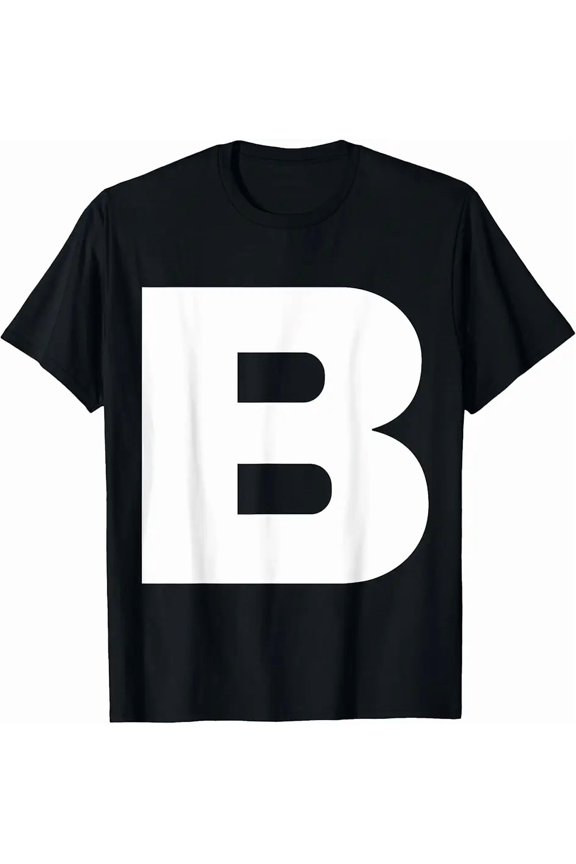 Men's Bold Initial Block Letter B T-Shirt