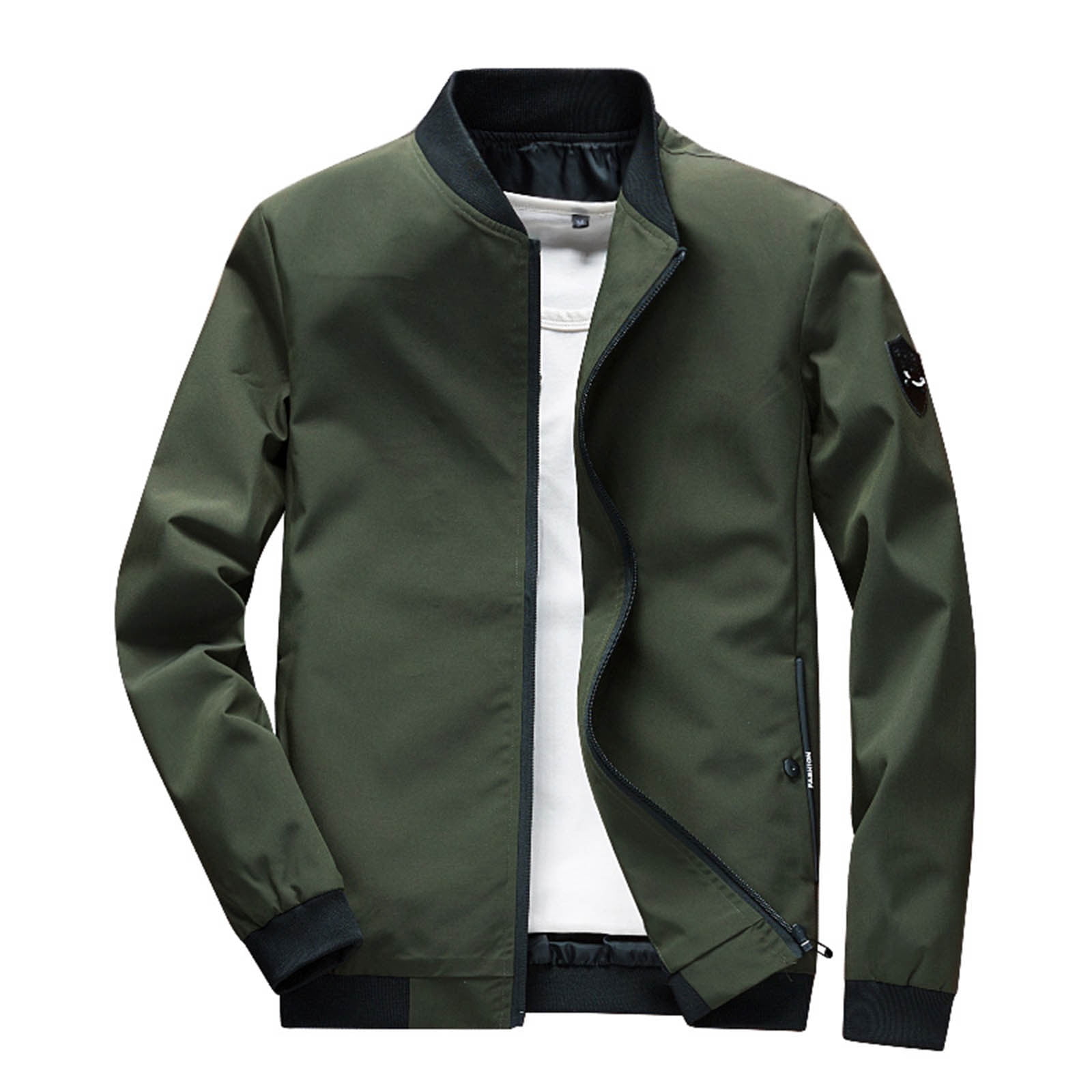 Men's Bomber Jacket Fashion Stylish Lightweight Windbreaker Spring Fall