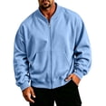 thumbnail image 1 of Men's Bomber Jacket Lightweight Casual Spring Fall Zip Up Coat with Pocket Long Sleeve Light Flight Jacket with Pockets, 1 of 5