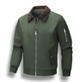 thumbnail image 1 of Men's Bomber Jacket Lightweight Casual Windbreaker Zip Up Flight Jackets with Multiple Pockets for Spring Fall Outdoor, 1 of 7