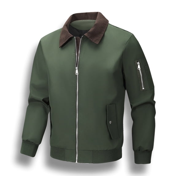 Men's Bomber Jacket Lightweight Casual Windbreaker Zip Up Flight Jackets with Multiple Pockets for Spring Fall Outdoor