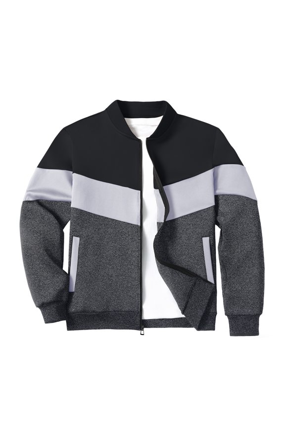 Men's Bomber Jacket Lightweight Casual Zipper Coat with Pockets Ideal for Camping, Hiking