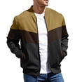 thumbnail image 1 of Men's Bomber Jacket Lightweight Casual Zipper Coat with Pockets Ideal for Camping, Hiking, 1 of 8