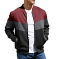 thumbnail image 1 of Men's Bomber Jacket Lightweight Casual Zipper Coat with Pockets Ideal for Camping, Hiking, 1 of 10