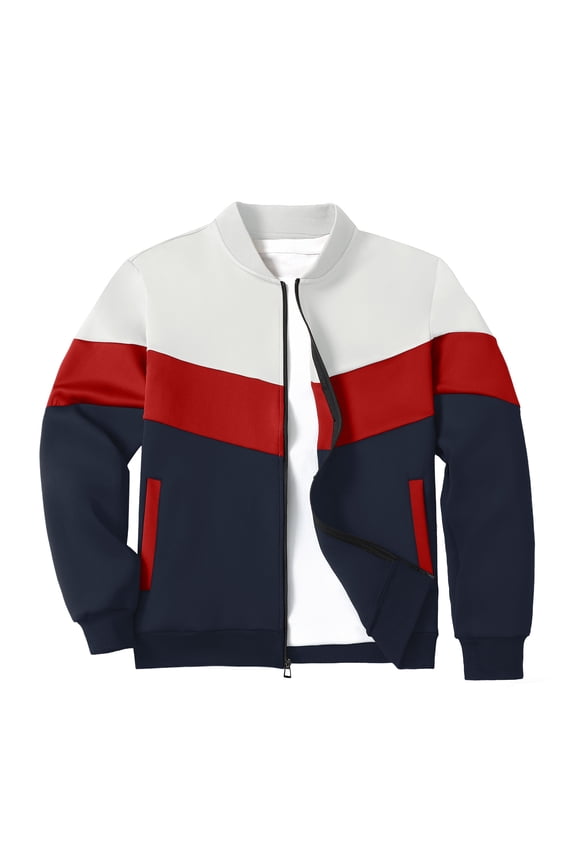 Men's Bomber Jacket Lightweight Casual Zipper Coat with Pockets Ideal for Camping, Hiking