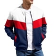 thumbnail image 1 of Men's Bomber Jacket Lightweight Casual Zipper Coat with Pockets Ideal for Camping, Hiking, 1 of 10