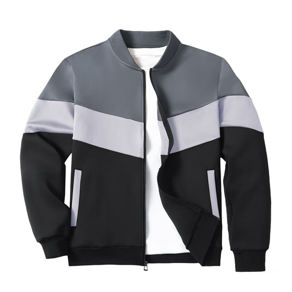 Men's Bomber Jacket Lightweight Casual Zipper Coat with Pockets Ideal for Camping, Hiking