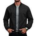 thumbnail image 1 of Men's Bomber Jacket Lightweight Spring Fall Casual Windbreaker Full Zip Outwear Coat, 1 of 6
