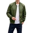 thumbnail image 1 of Men's Bomber Jacket Lightweight Water Resistant Windproof & Breathable Windbreaker with Pockets for Spring Fall & Outdoor Wear, 1 of 9