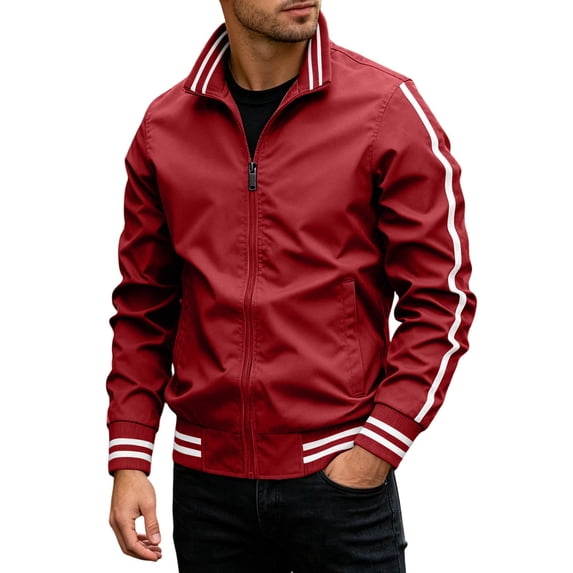 Men's Bomber Jacket Lightweight Windbreaker Stylish Casual Jacket Water Resist Work Wear Spring Fall Windbreake Jacket