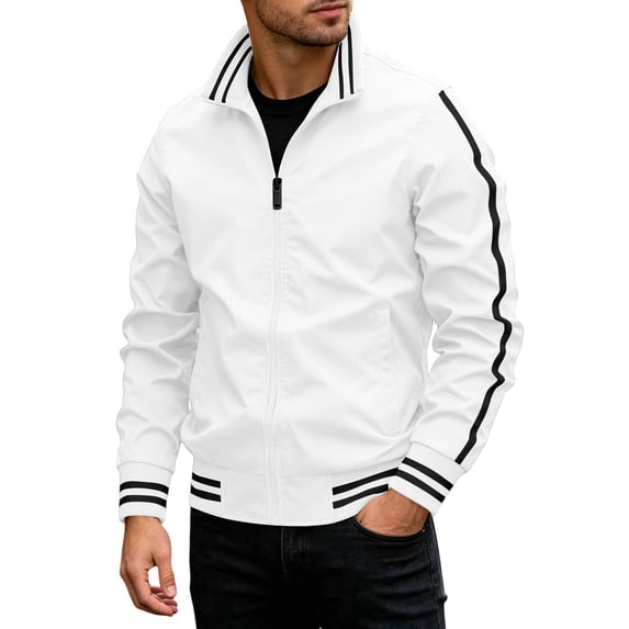Men's Bomber Jacket Lightweight Windbreaker Stylish Casual Jacket Water Resist Work Wear Spring Fall Windbreake Jacket