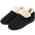 thumbnail image 1 of Men's Booties Slippers Ankle Warm Plush Fuzzy Memory Foam House Shoes, Black, Size 11-12, 1 of 1