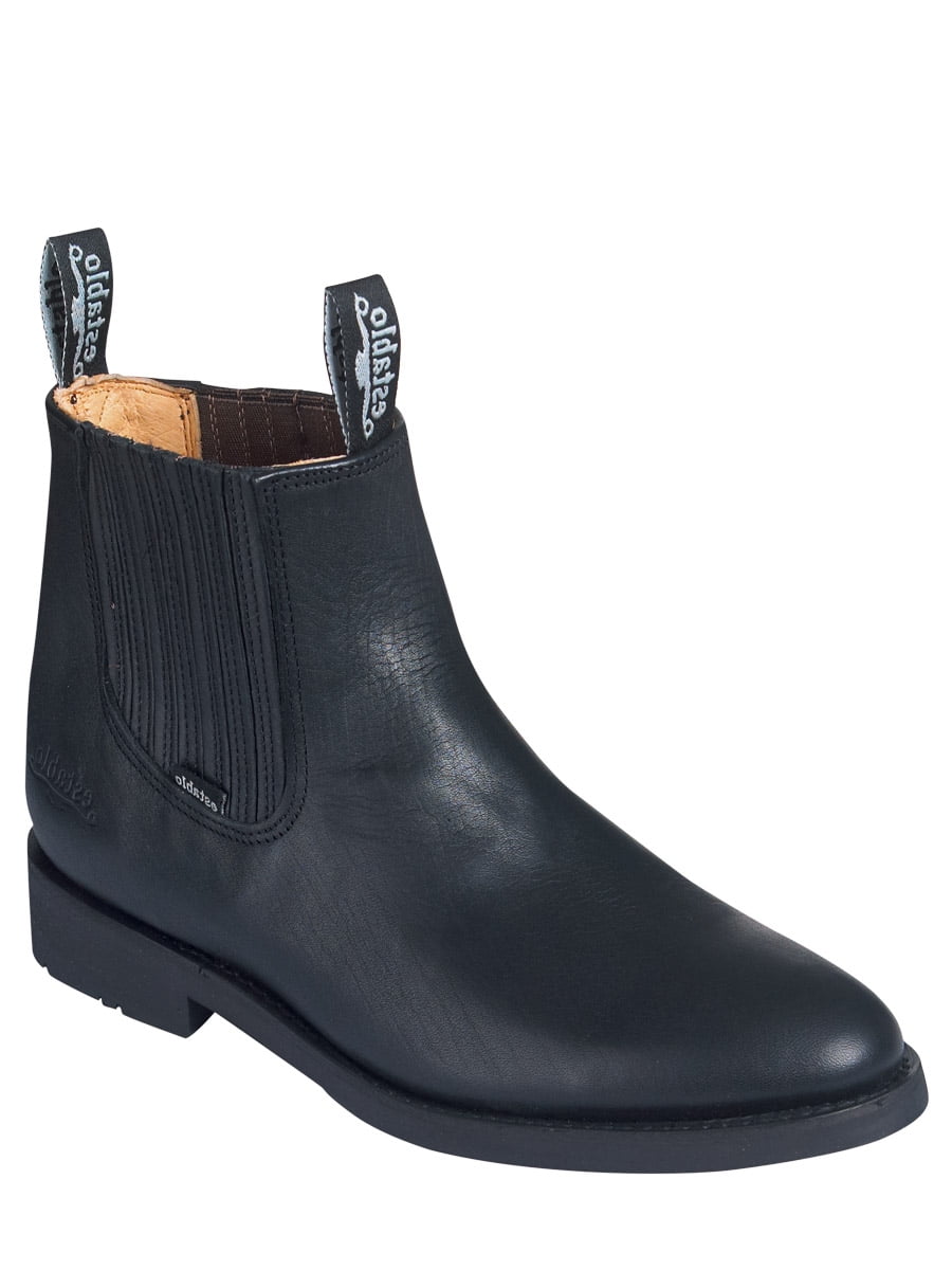 Establo Men's Work Boot - Leather Grasso -  Black 311