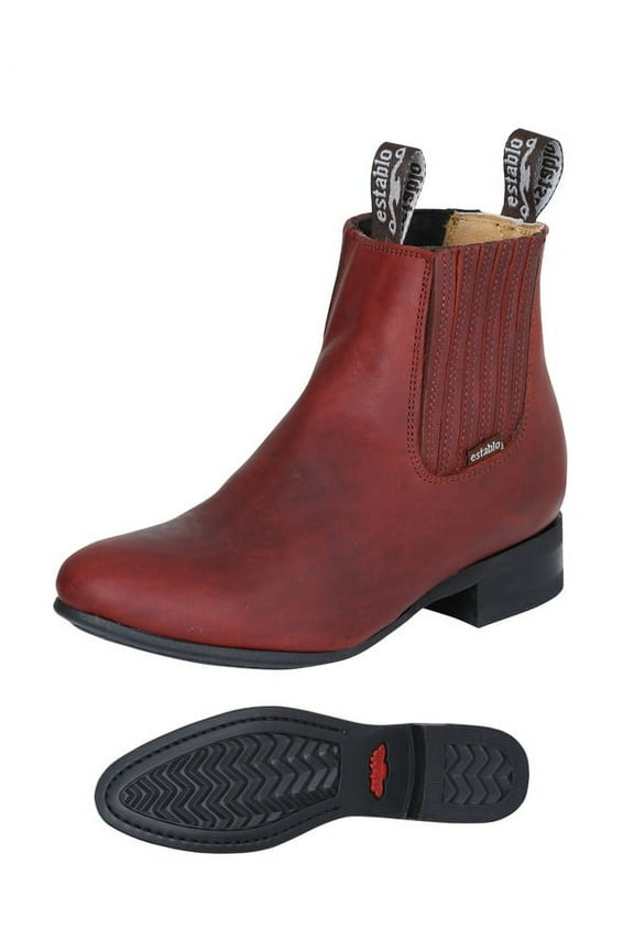 Men's Boots Ankle Establo genuine Leather. Botin de Trabajo Establo