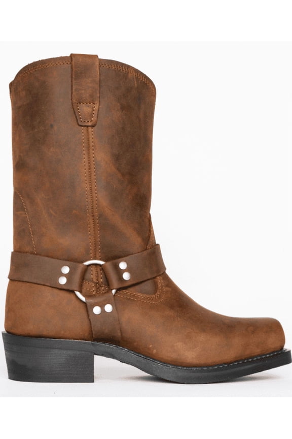 Men's Boots- Comfortable Pull-On Design with Decorative Buckle