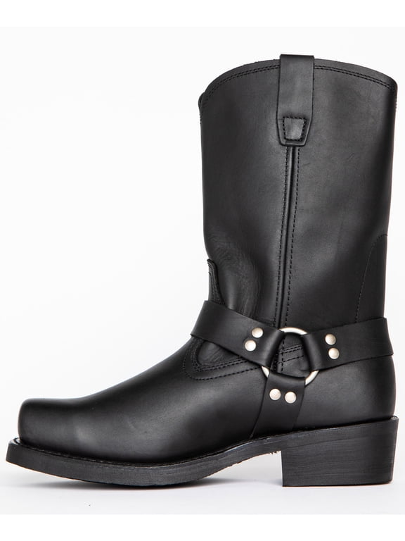 Men's Boots- Comfortable Pull-On Design with Decorative Buckle
