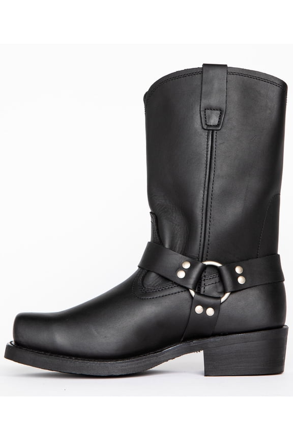 Men's Boots- Comfortable Pull-On Design with Decorative Buckle